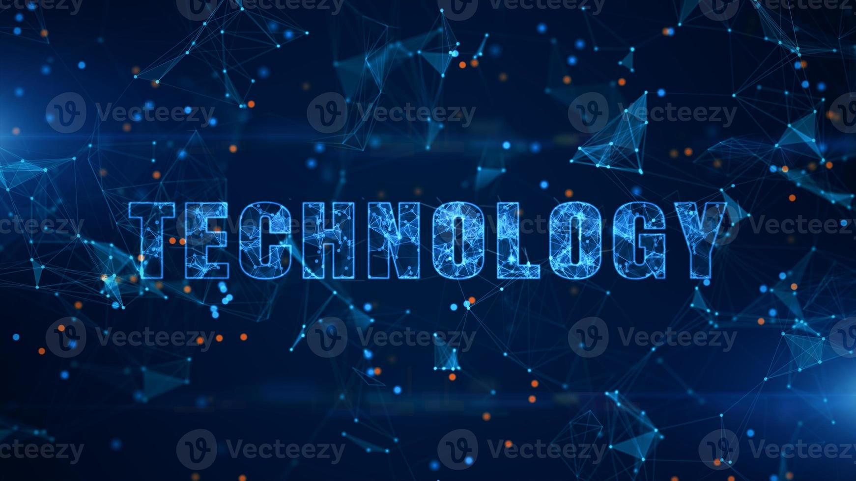 Technology Text, Technology digital data connection, Futuristic abstract background. photo