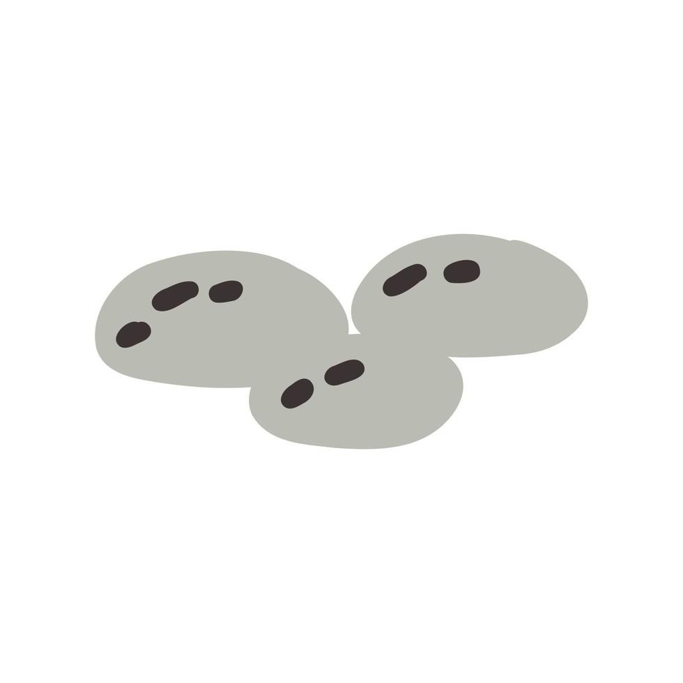 Naive pile rocks hand drawn vector