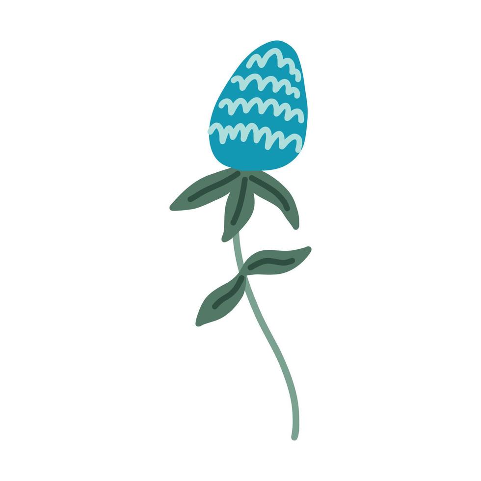 Clover flower hand drawn vector