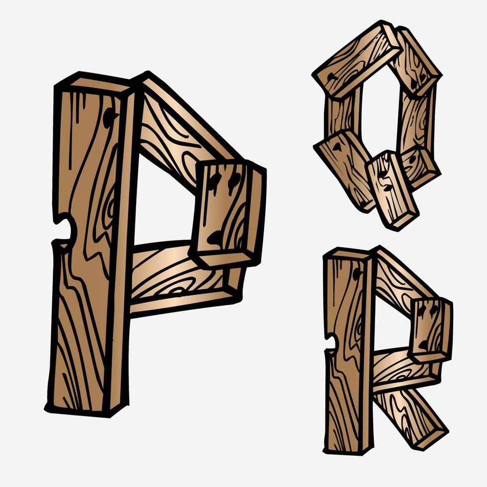 wood tree texture letters alphabets font initials abc english creative decorative capitals vector illustration wildlife woods