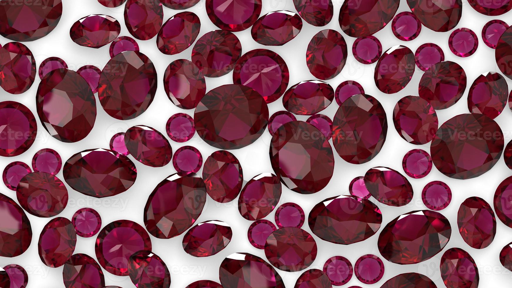 group of gems 3d rendered in ruby photo