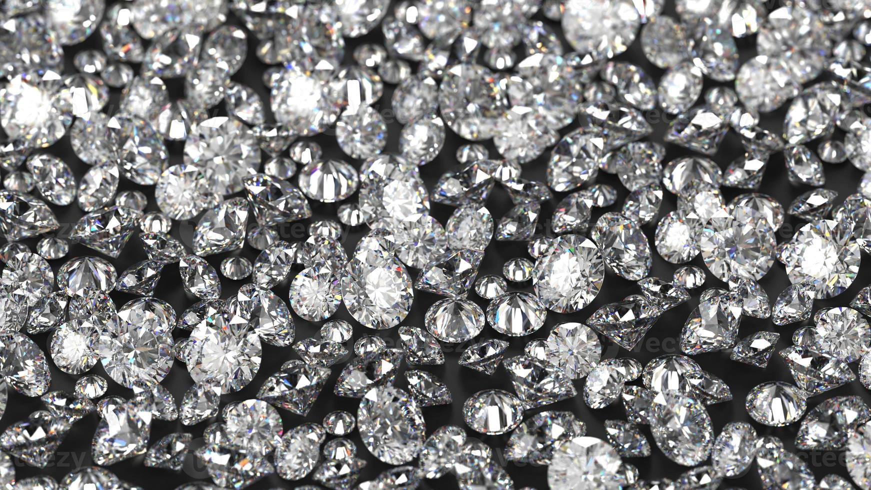 group of gems 3d rendered in diamond photo