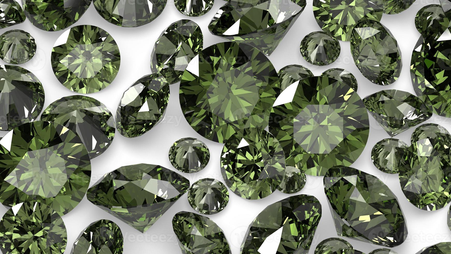 group of gems 3d rendered in actinolite photo