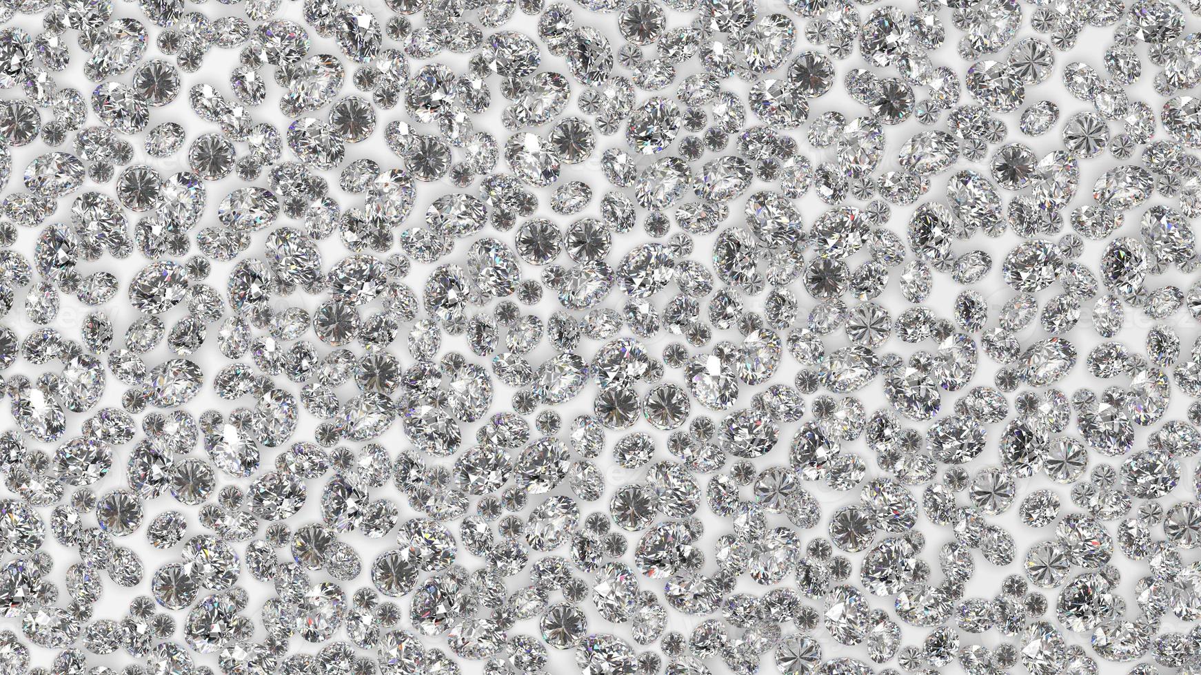 group of gems 3d rendered in diamond photo