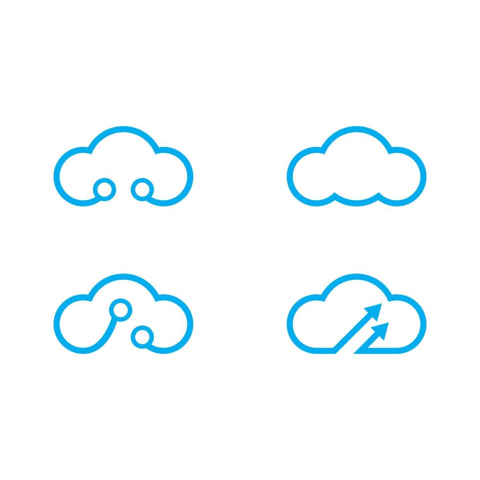 diseño de ilustración de nube vector