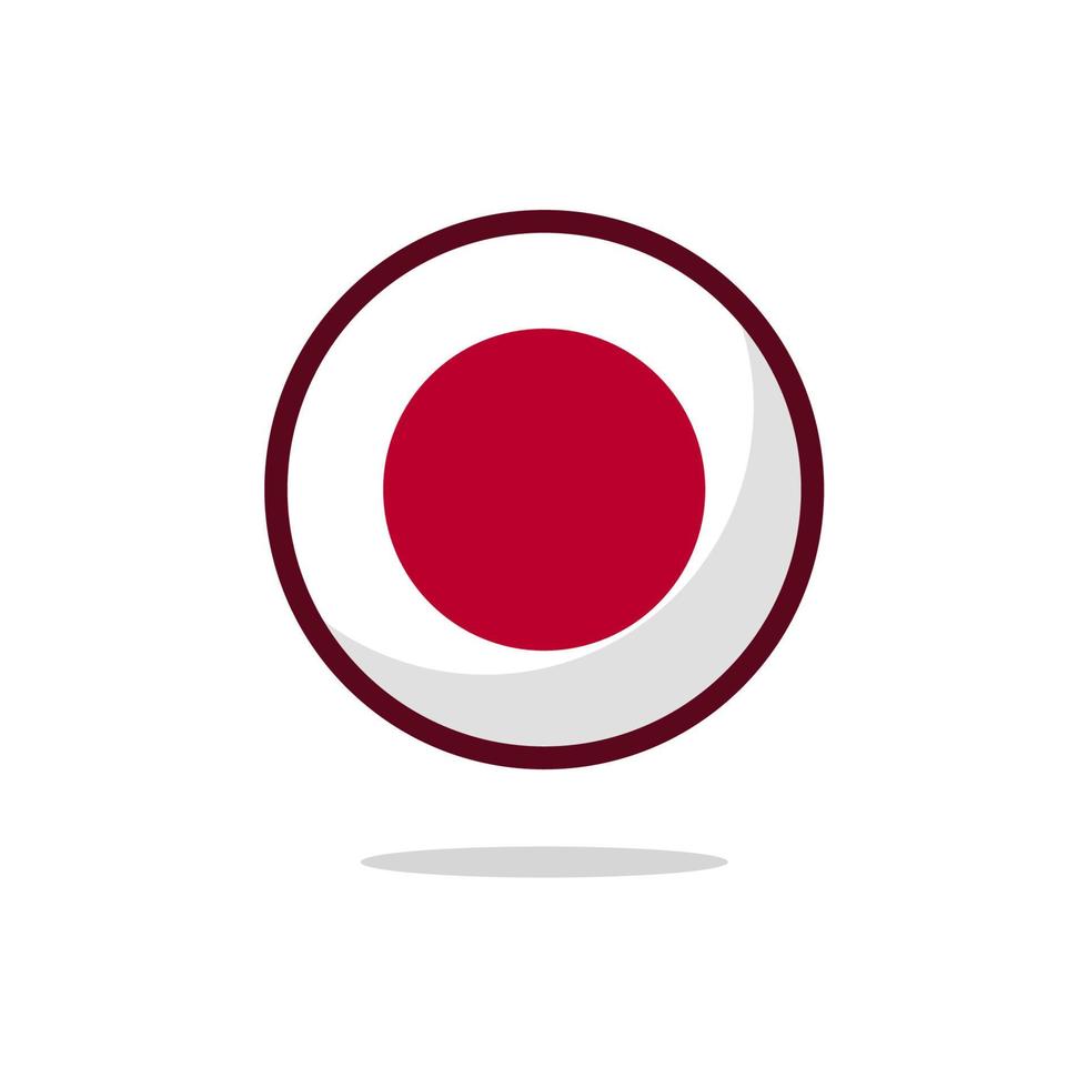 icono de la bandera de japón vector