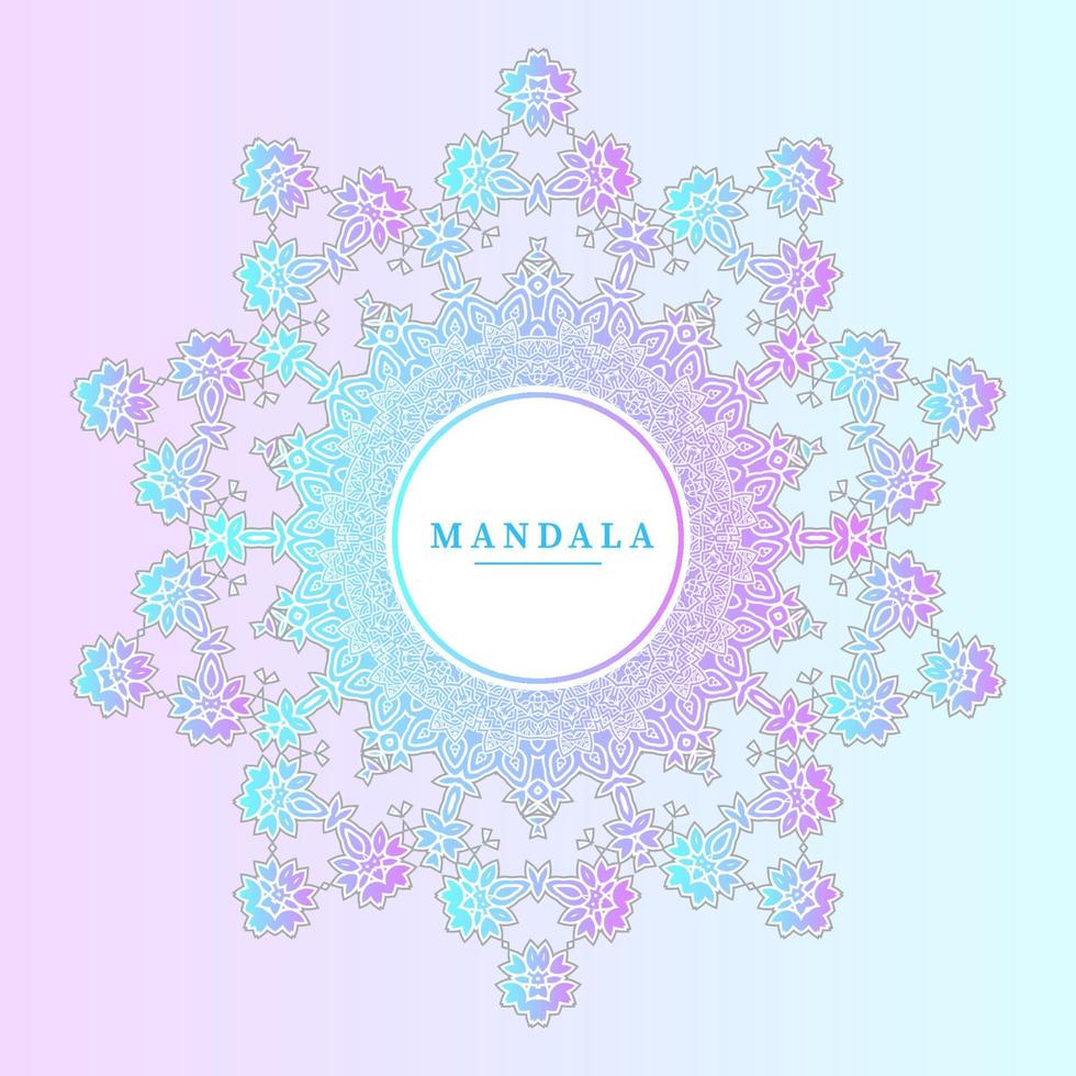elegant gradient line art mandala vector for design