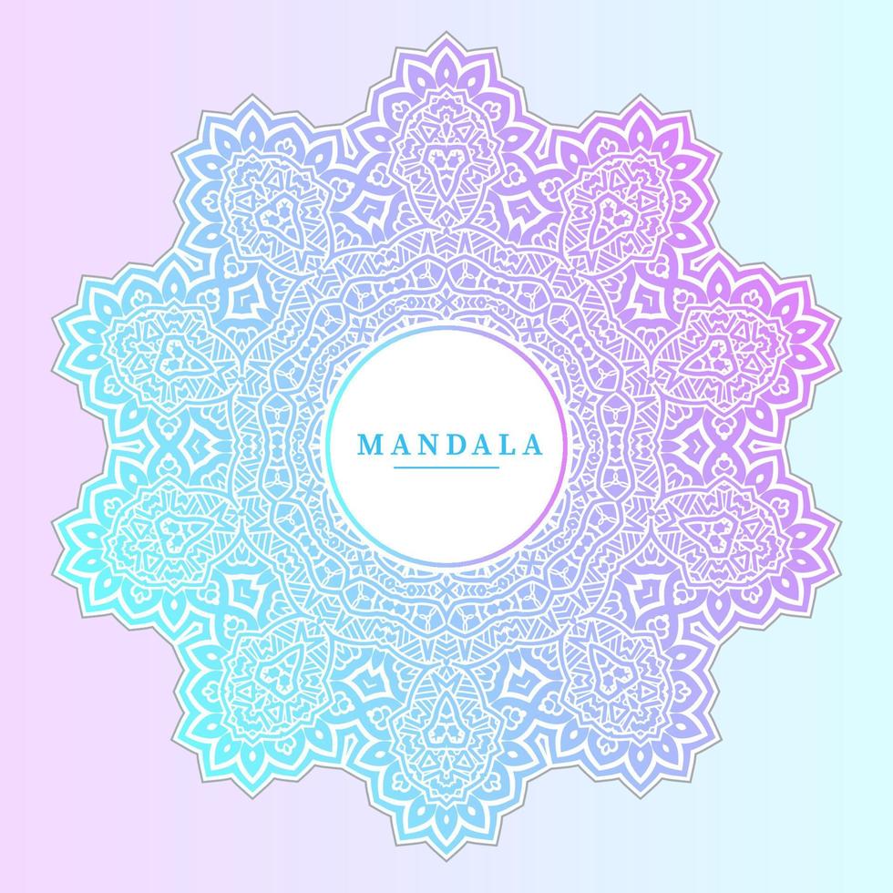 hermoso vector de mandala degradado para el diseño