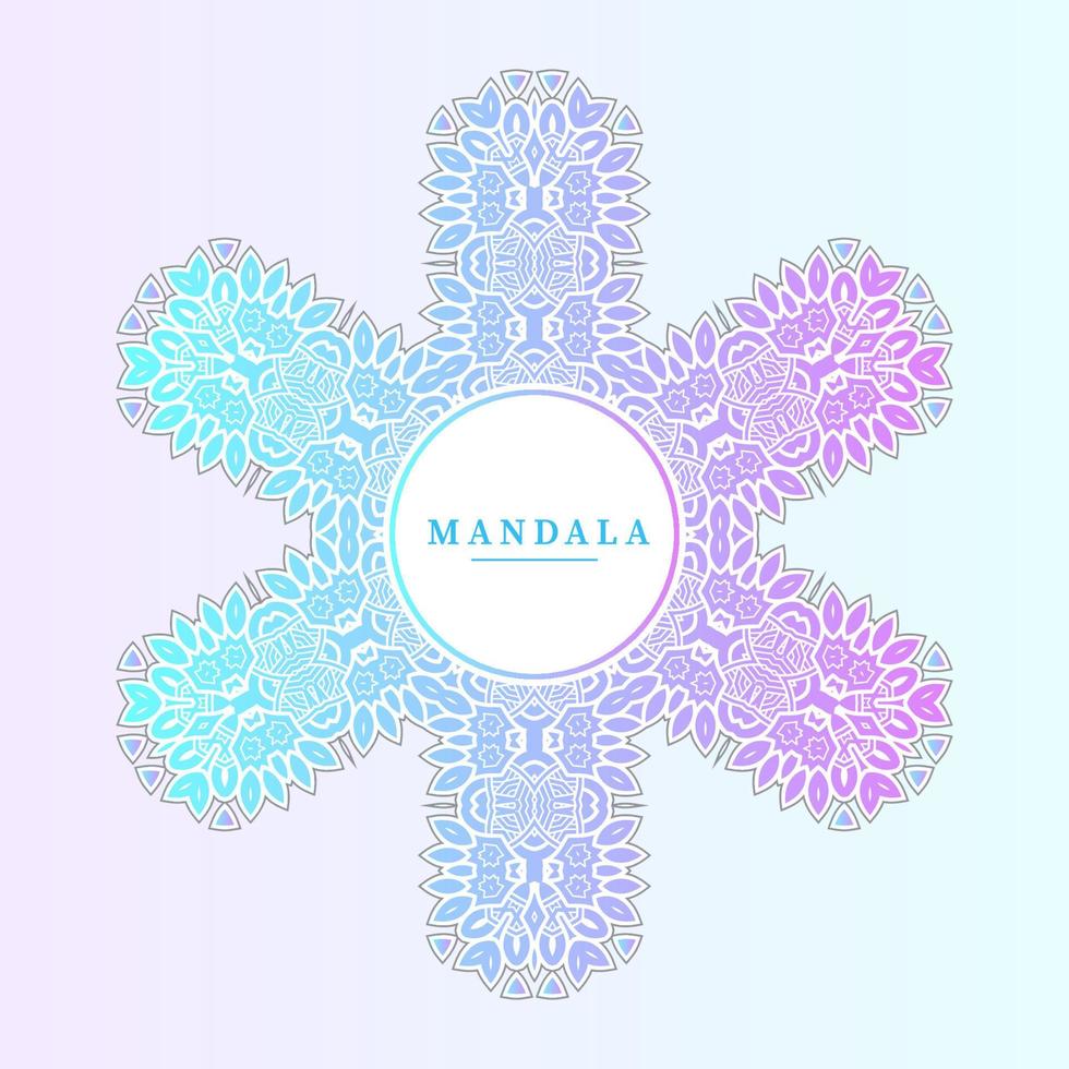 line art gradient mandala vector for design