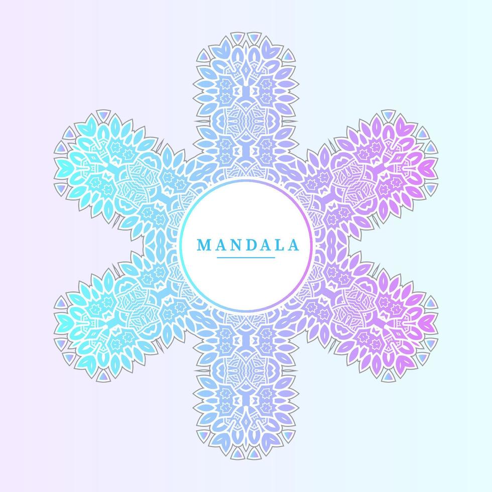 vector de mandala degradado de arte de línea para diseño