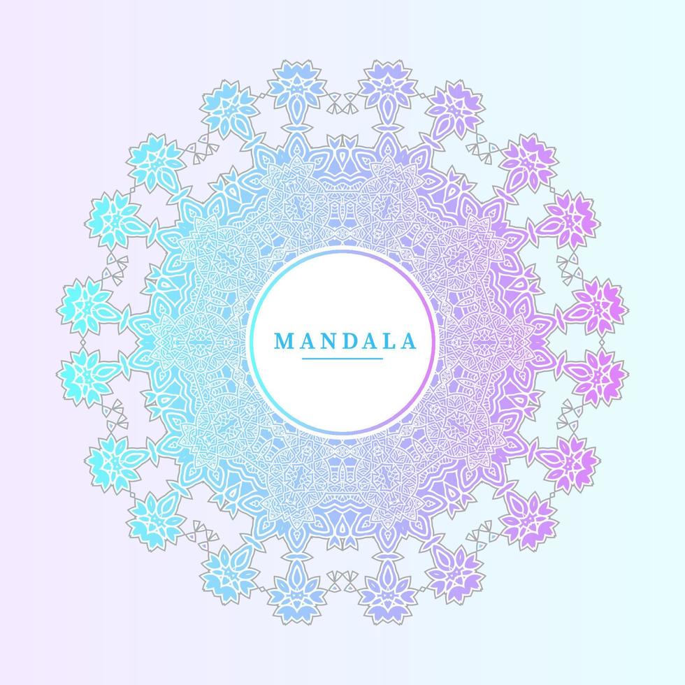beautiful line art gradient mandala vector