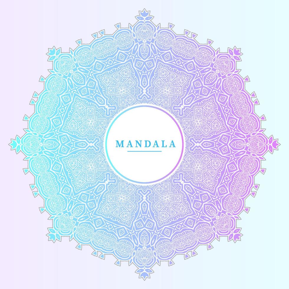 beautiful gradient line art mandala vector for design