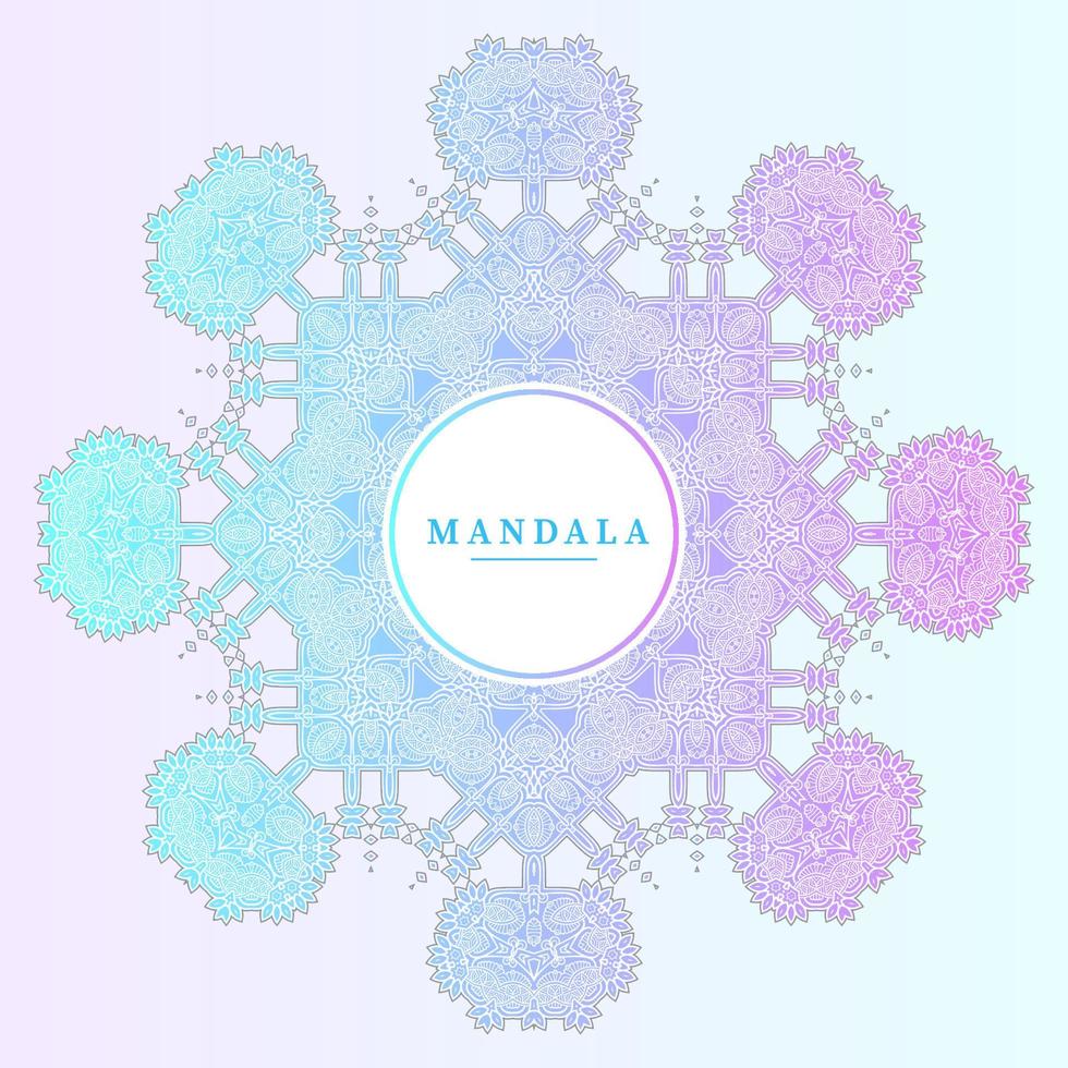 vector de mandala degradado para un hermoso diseño