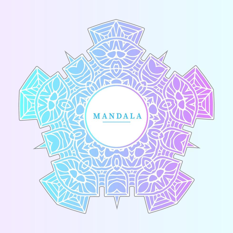 beautiful line art gradient mandala vector