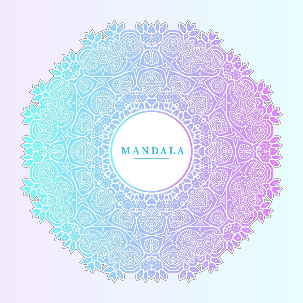 vector de mandala degradado de arte de línea para diseño