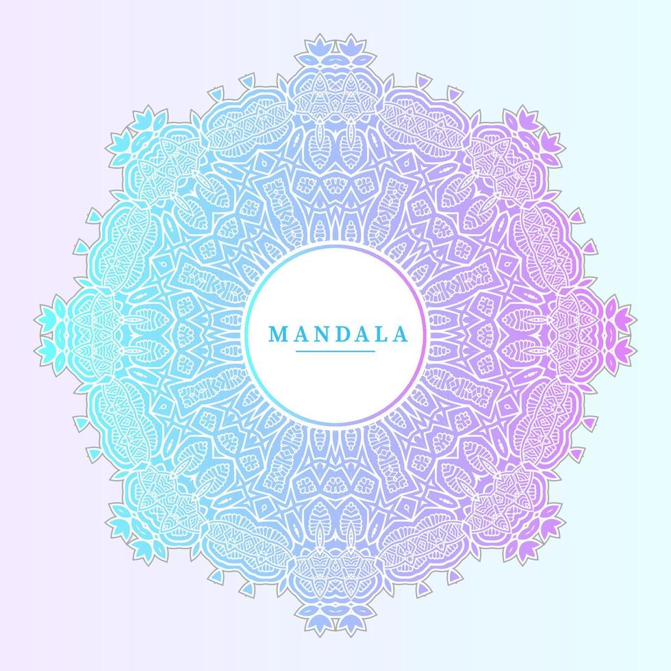 elegante vector de mandala degradado para el diseño