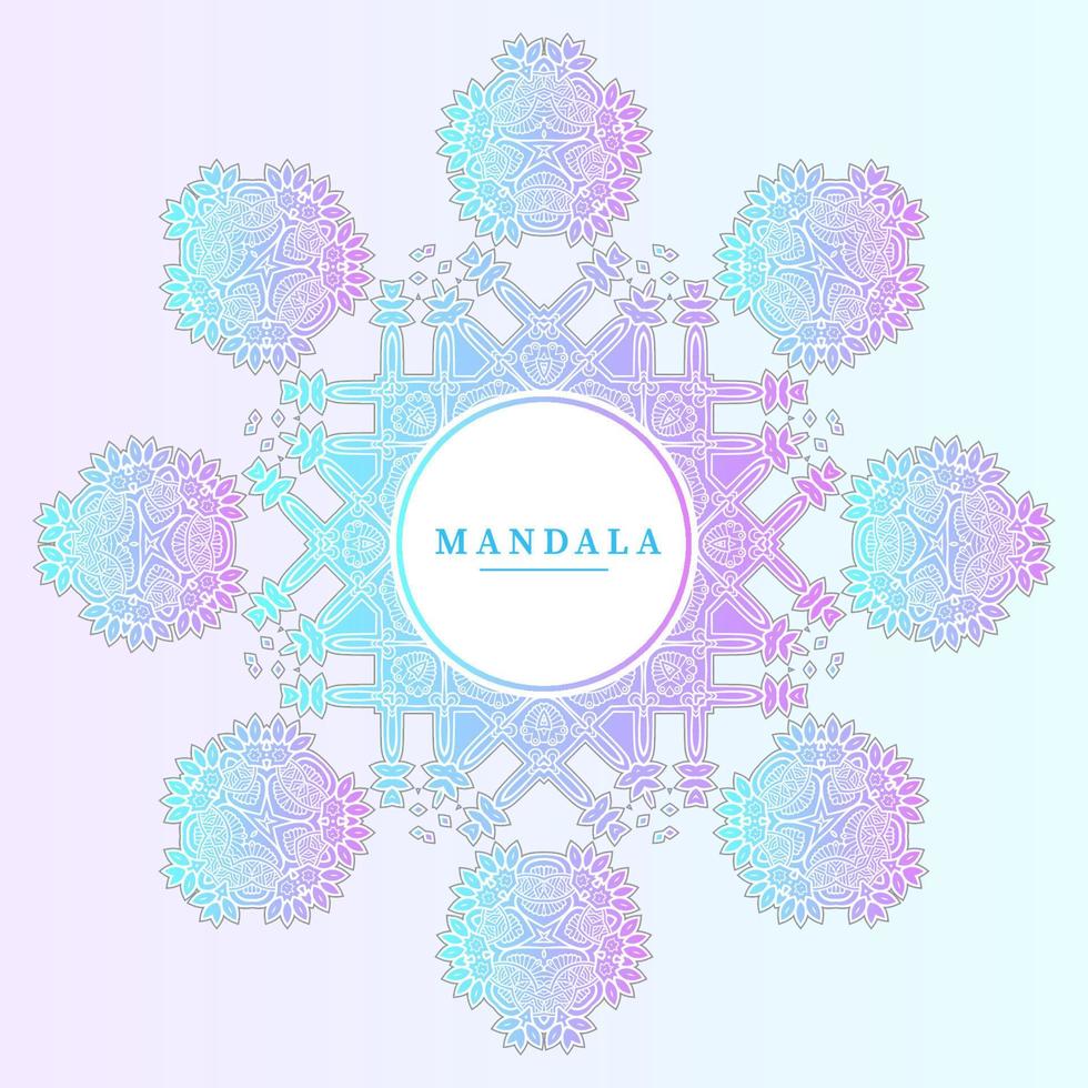 hermoso vector de mandala degradado para el diseño