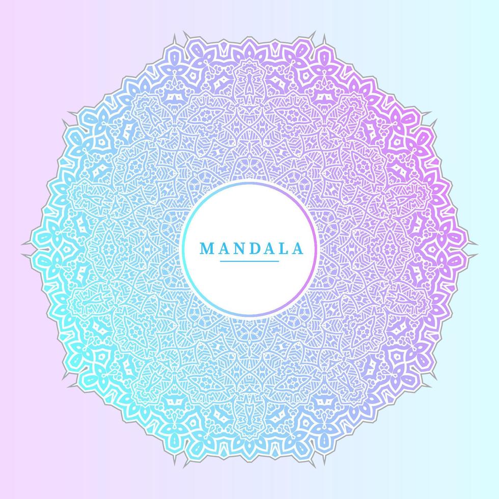 elegante vector de mandala degradado para el diseño