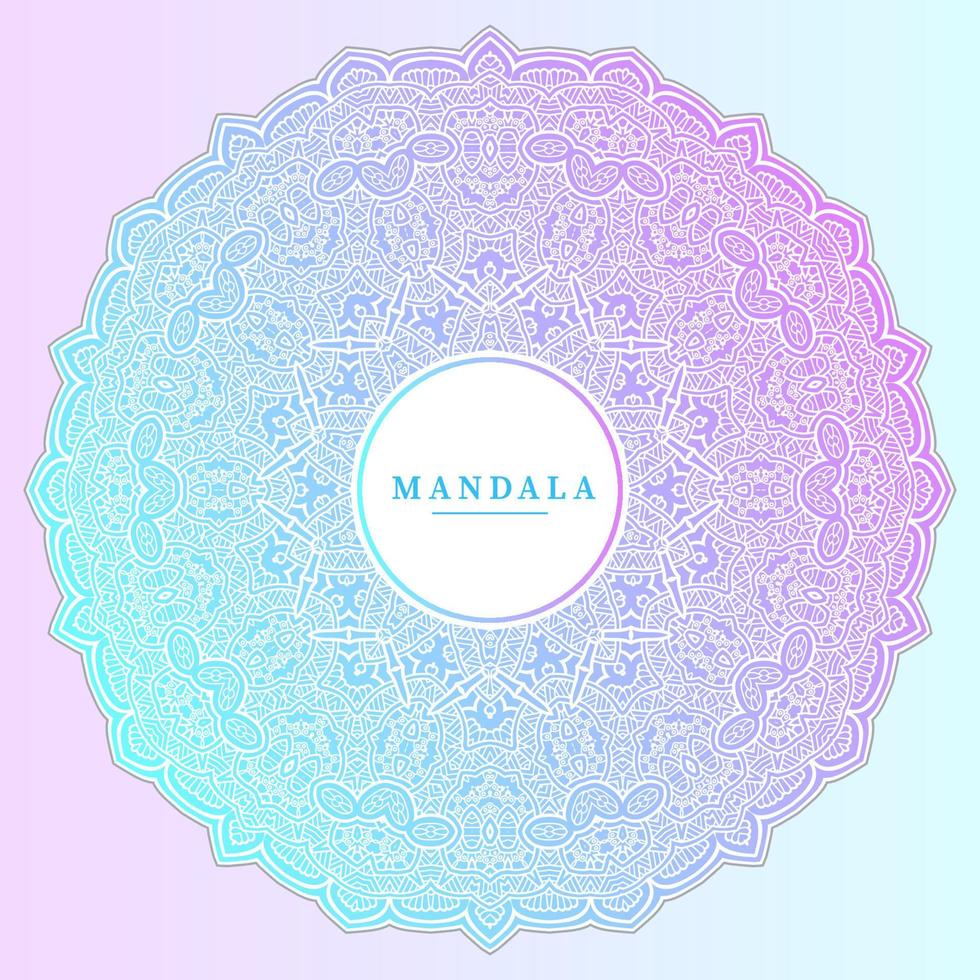 vector de mandala degradado de arte de línea para diseño