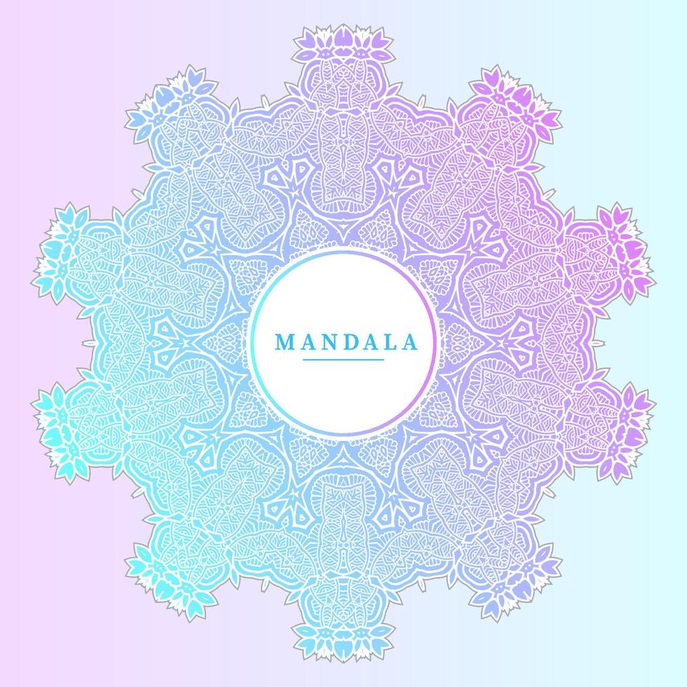 elegant gradient line art mandala vector for design