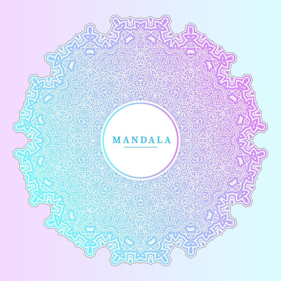 elegante vector de mandala degradado para el diseño