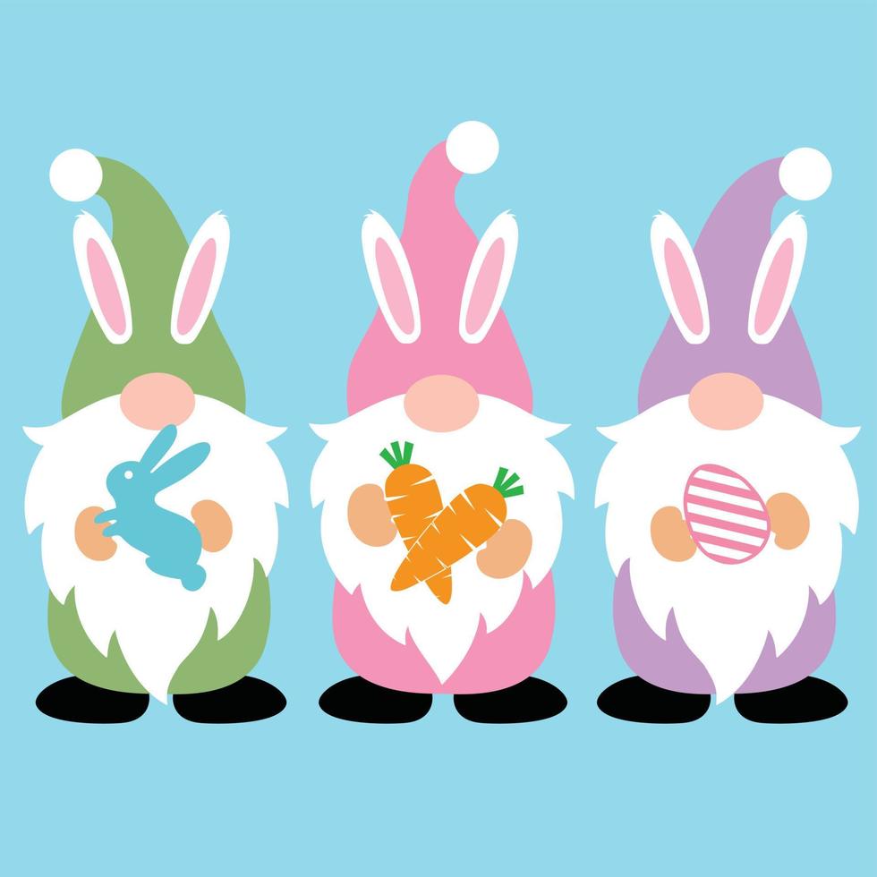 Easter Gnome Bunny 5 vector