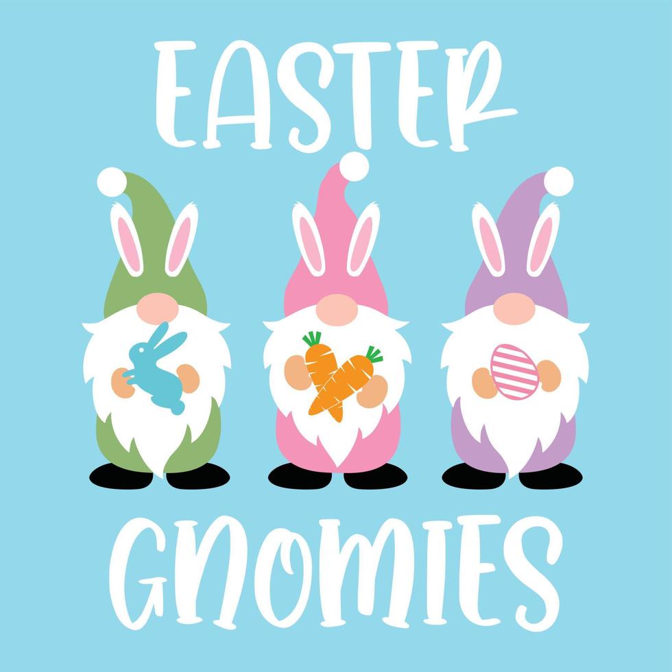 Easter Gnomies Bunny vector