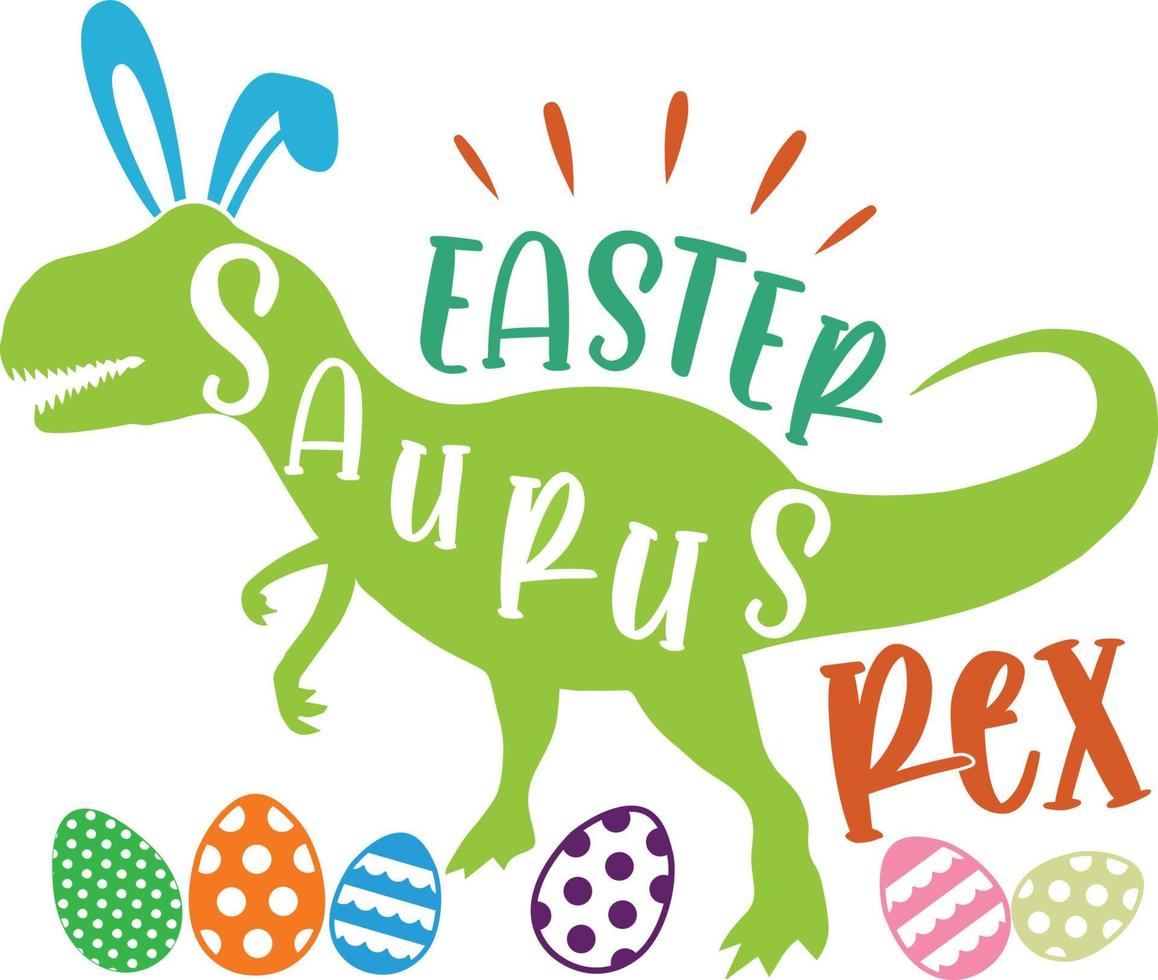 Easter Saurus Rex Bunny vector