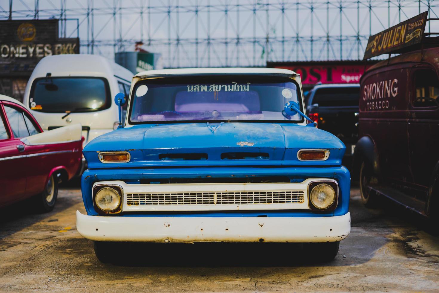 Bangkok, Thailand - 31 October 2021 - Vintage car on show park photo