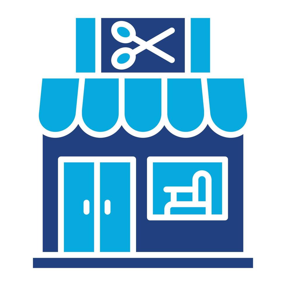 Barber Shop Glyph Icon vector