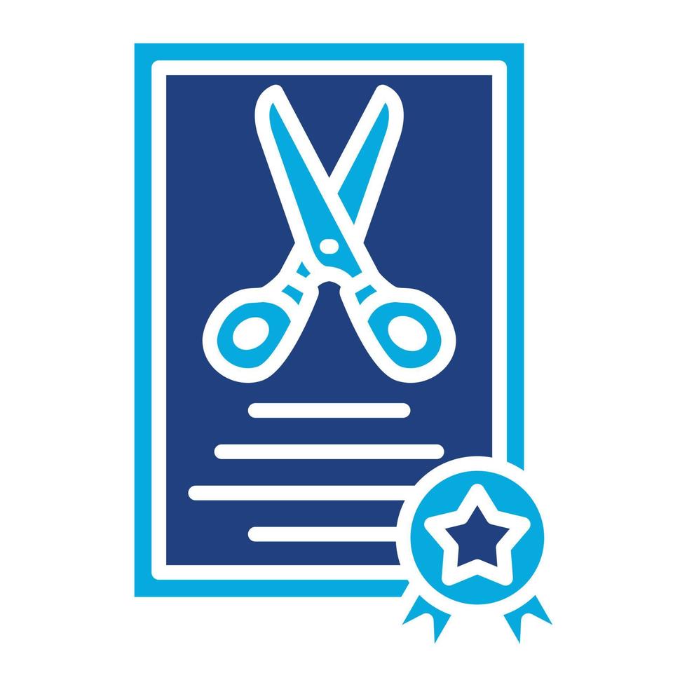 Certificate Glyph Icon vector