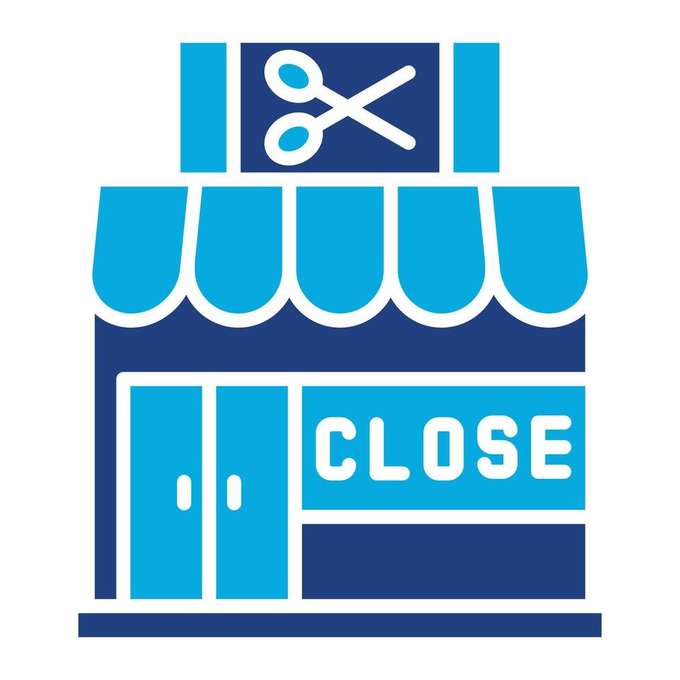 Close Shop Glyph Icon vector