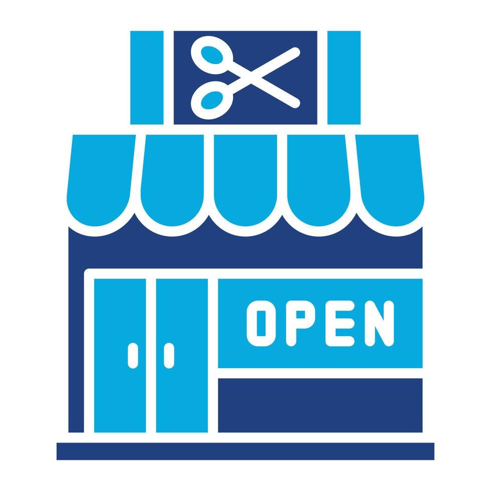 Open Shop Glyph Icon vector