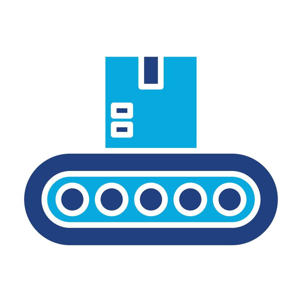 Conveyor Belt Glyph Icon vector