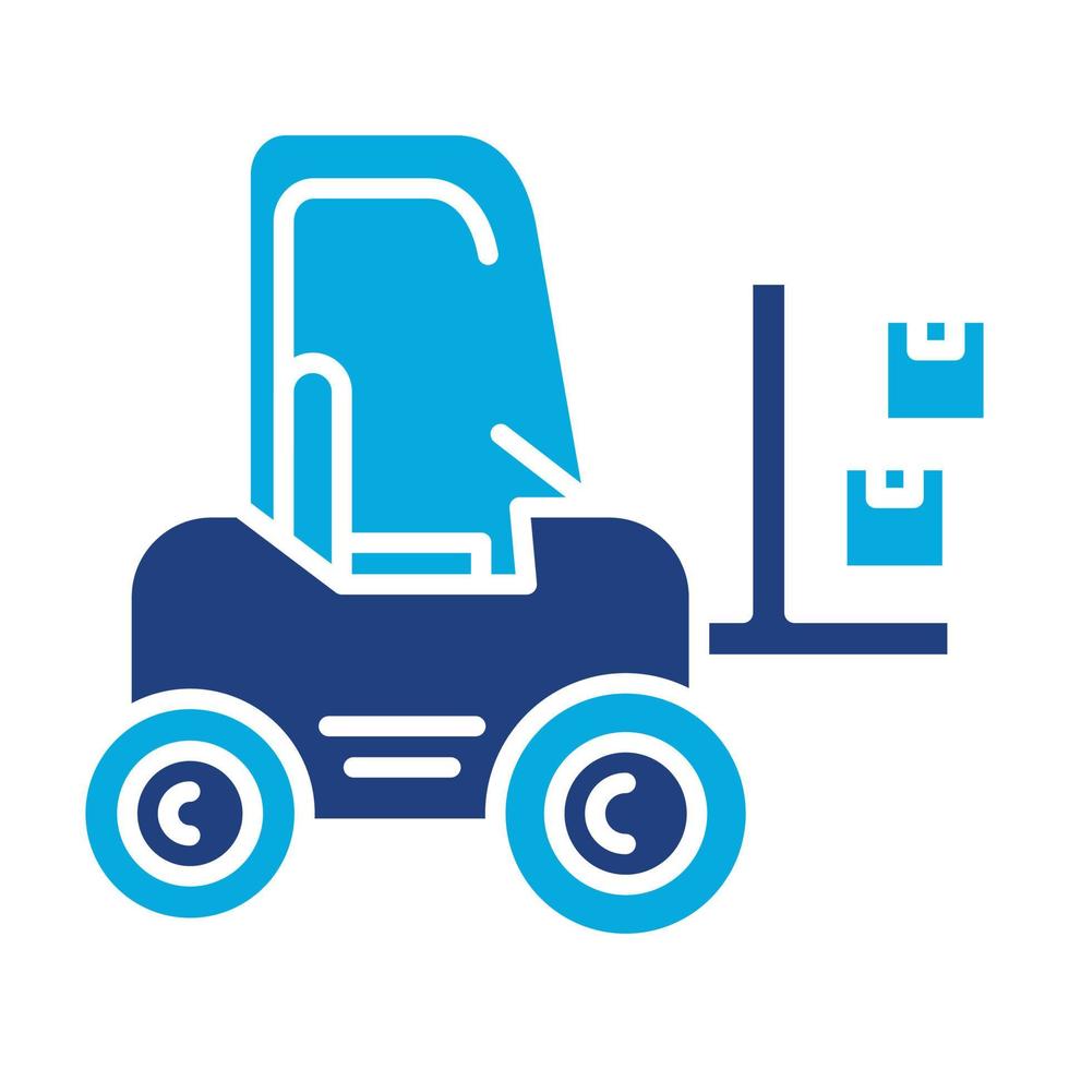 Forklift Glyph Icon vector