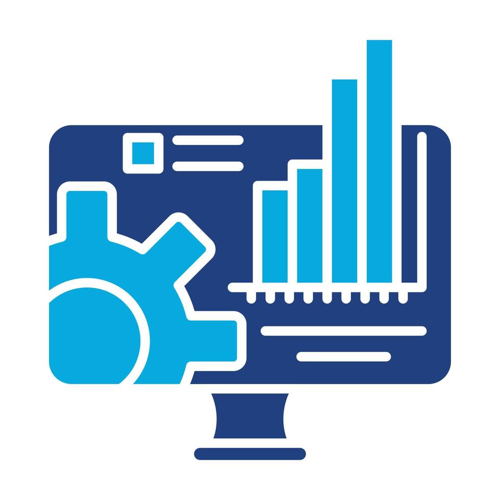 Engineering Monitor Glyph Icon vector