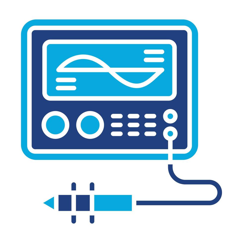 Oscilloscope Glyph Icon vector