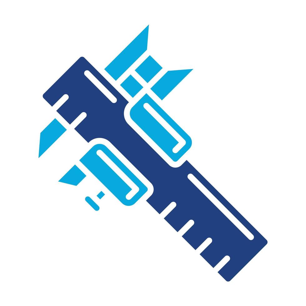 Vernier Caliper Glyph Icon vector