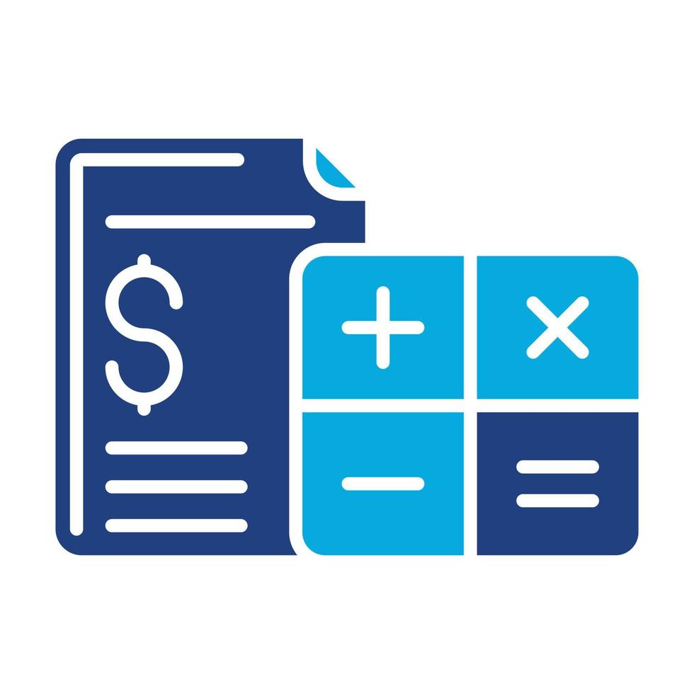 Calculation Glyph Icon vector