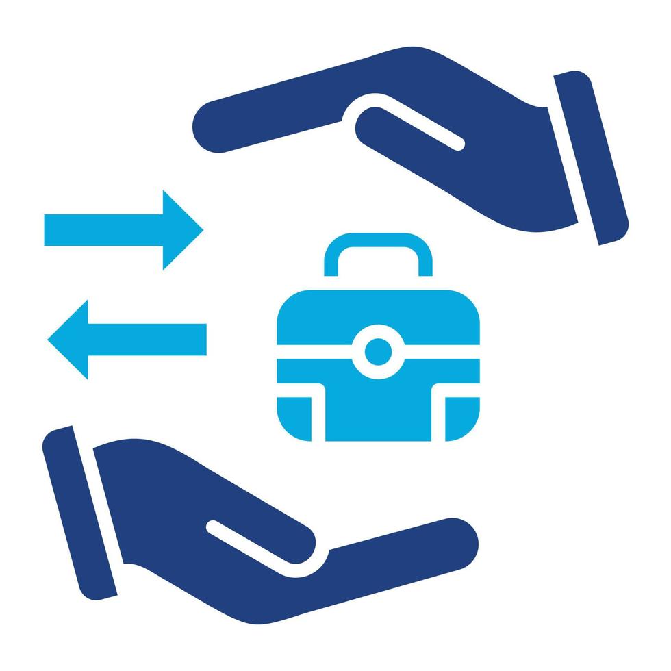 Trade Glyph Two Color Icon vector