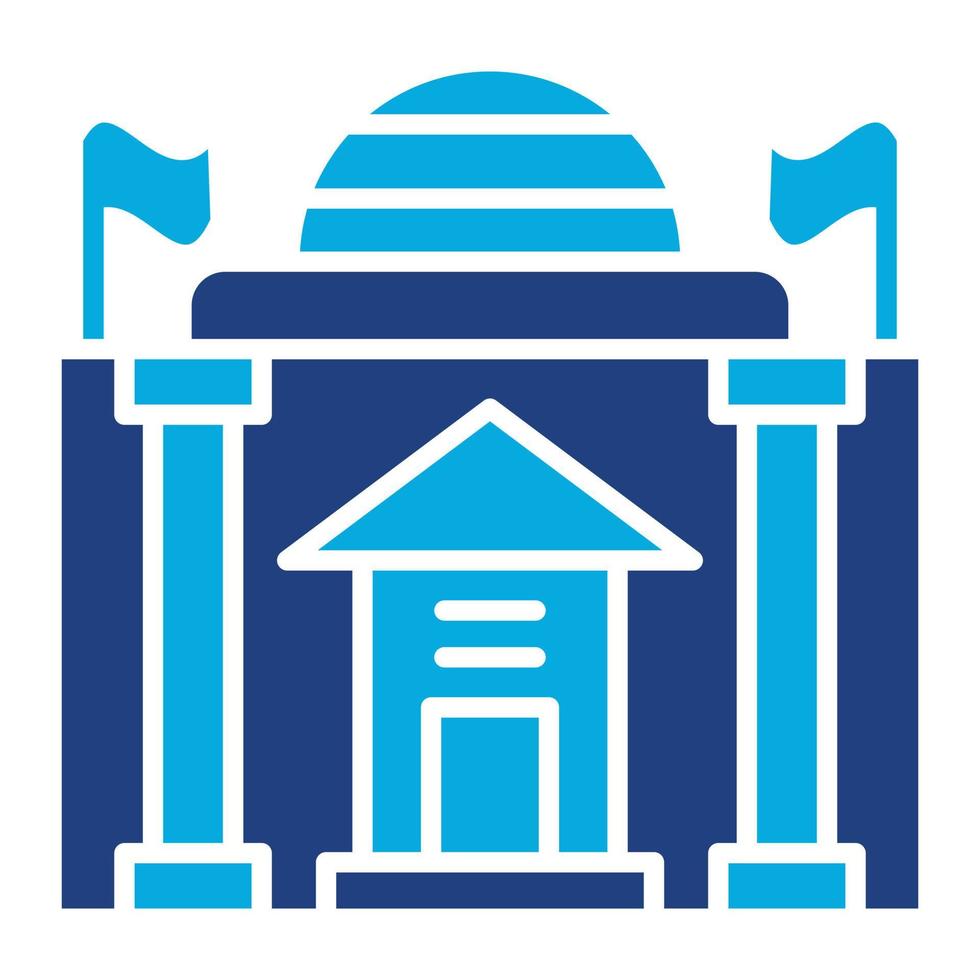 Government Glyph Two Color Icon vector