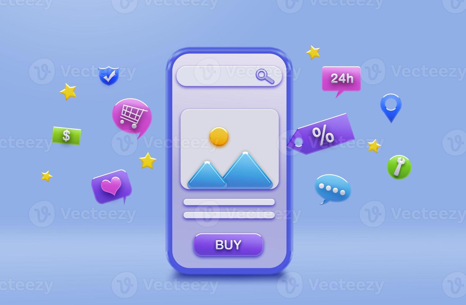 Shopping icon design for e commerce photo