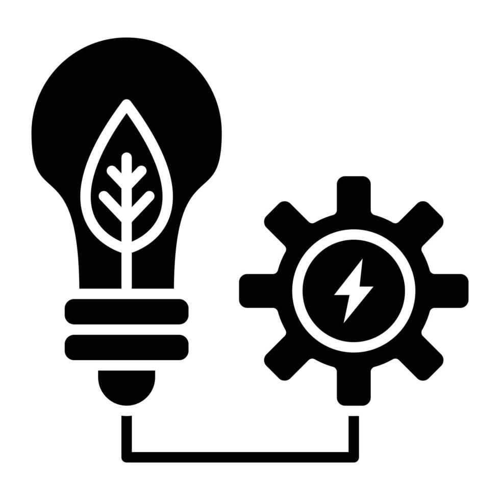 Green Energy Glyph Icon vector