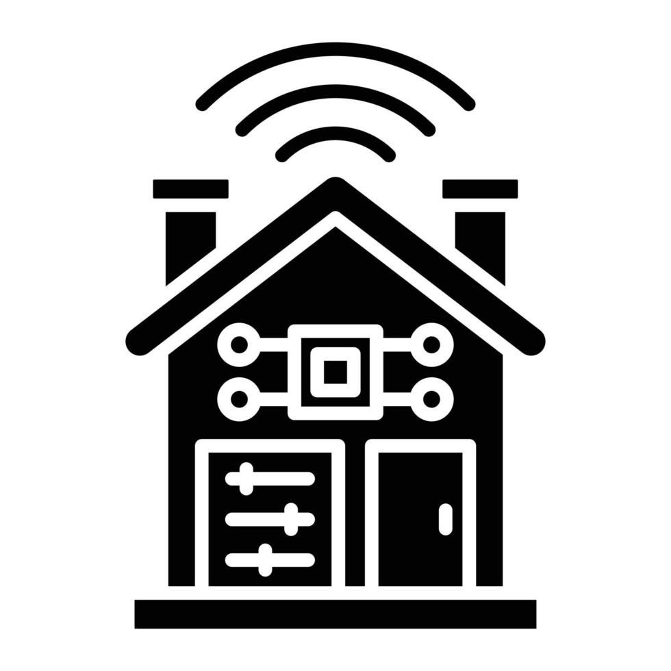 Home Control Glyph Icon vector