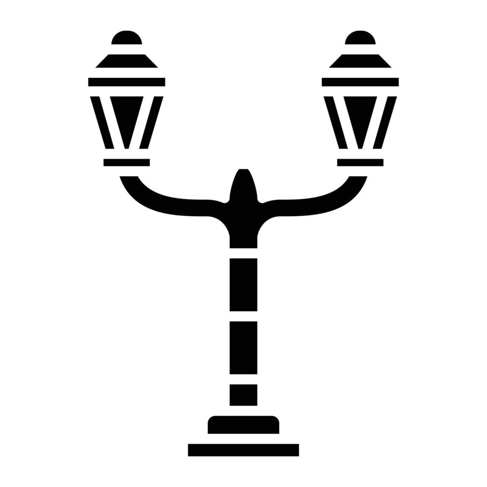 Street Lamp Glyph Icon vector
