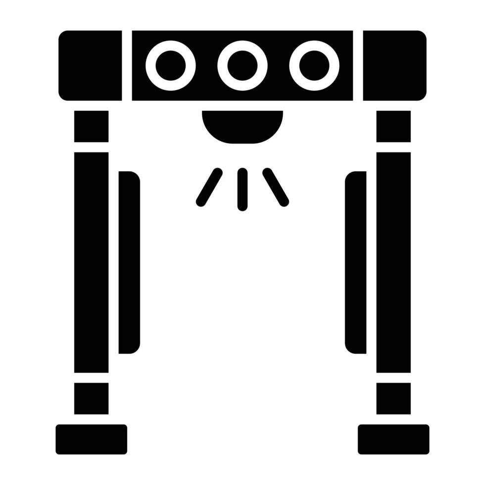 Metal Detector Glyph Icon vector