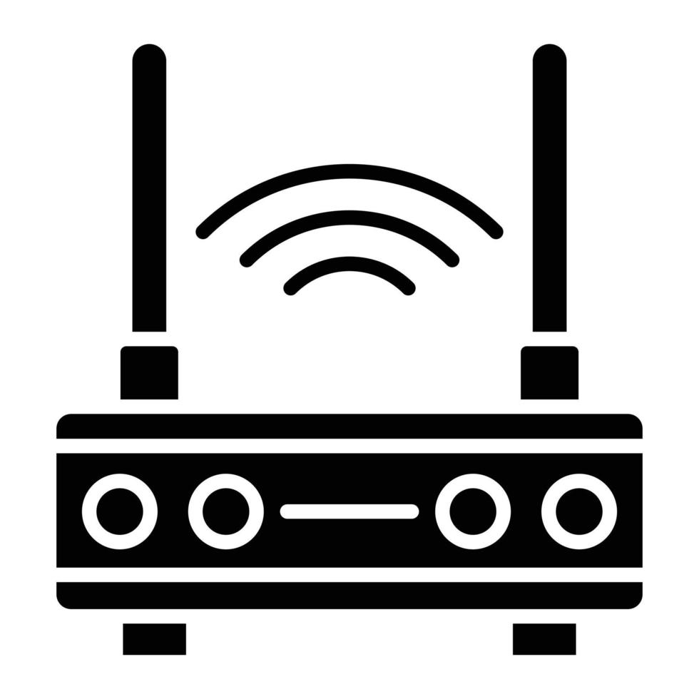 Wifi Router Glyph Icon vector