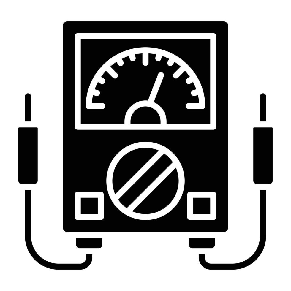 Voltmeter Glyph Icon vector