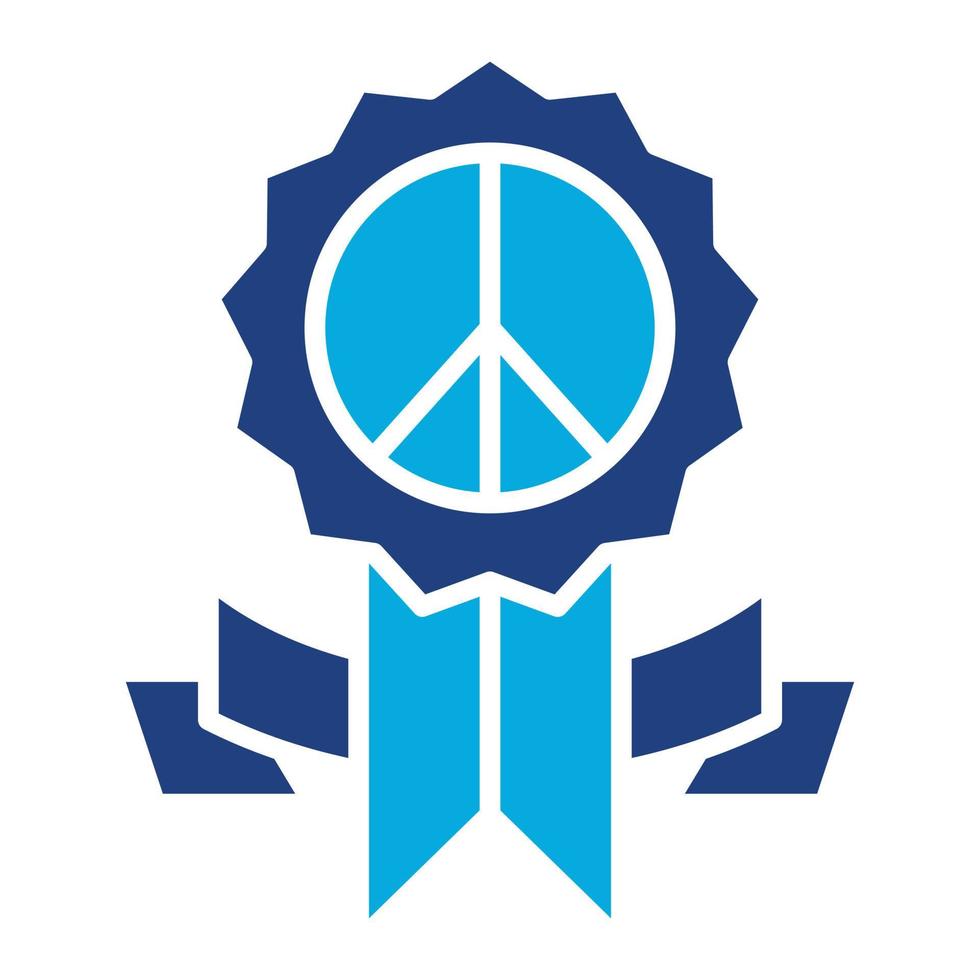 Medal Glyph Two Color Icon vector