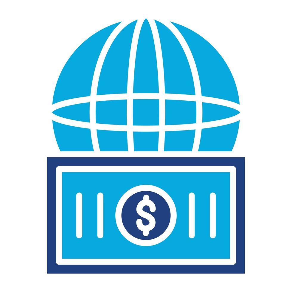 Economic Diplomacy Glyph Two Color Icon vector